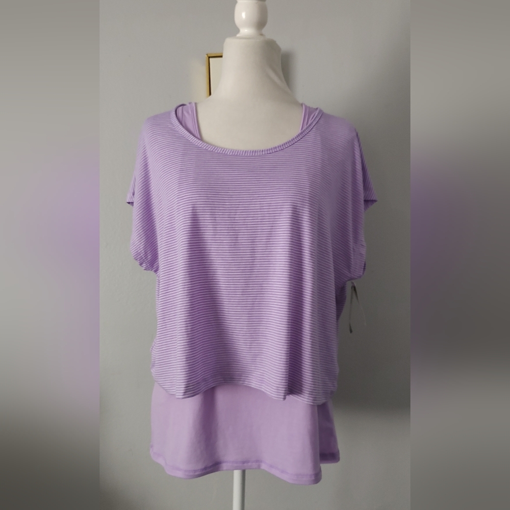 Champion Athletic Womens Tank Top purple Loose Fit , sixe XL with tags Two One
